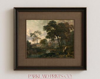 Vintage Landscape Painting Print | Antique Fine Art