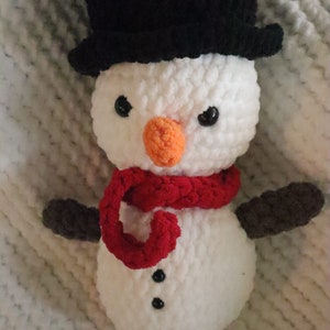 Handmade crochet snowman