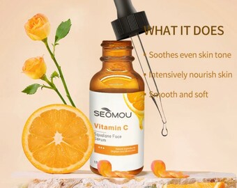 Suero facial con vitamina C Plus. Hidratante Antiedad Belleza Natural. ENTREGA GRATIS