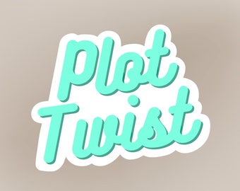 Plot Twist Sticker, Book Lover Sticker, Book Journal Sticker, Reading Journal, Thriller Genre Sticker, Book Club Gift, Book Humor Sticker