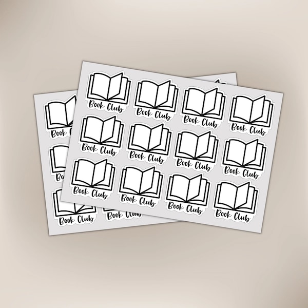 Book Club Sticker, Book Journal Sticker, Reading Journal, Book Lovers Gift, Book Review Stickers, Book Rating Stickers, Book Club Tracker