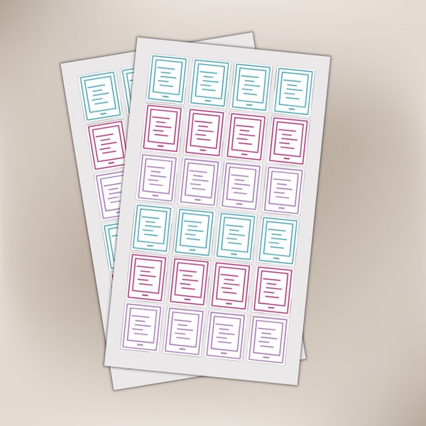 E-Reader Sticker, Book Journal Sticker, Reading Journal, Book Format Sticker, Book Review Stickers, Book Rating Stickers