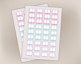Physical Book Sticker, Book Journal Sticker, Reading Journal, Book Format Sticker, Book Review Stickers, Book Rating Stickers