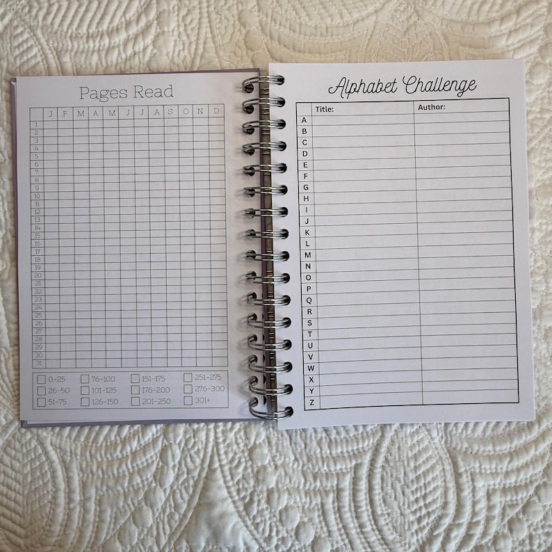 Book Journal, Hard Cover Reading Journal, Spiral Bound Journal, Reading Challenges, 2026 Book Journal, Book Review Journal bild 9