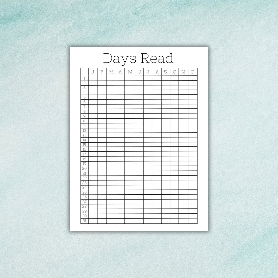 Days Read Tracker Sticker, Pages Read Tracker, Book Journal Sticker, Reading Journal, Reading
