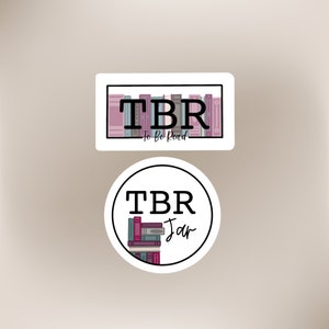 To Be Read Sticker, TBR Jar, TBR Cart, Book Worm, Librarian Gift, Reading Sticker, Library Sticker, Bookish Sticker, Bibliophile Gift