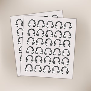 Audiobook Sticker, Book Journal Sticker, Reading Journal, Book Format Sticker, Headphone Sticker, Book Review Stickers, Book Rating Stickers