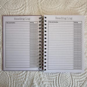 Book Journal, Hard Cover Reading Journal, Spiral Bound Journal, Reading Challenges, 2026 Book Journal, Book Review Journal bild 8