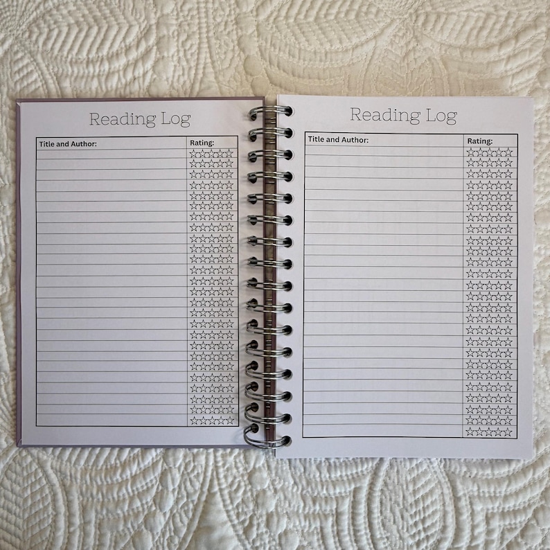 Book Journal, Hard Cover Reading Journal, Spiral Bound Journal, Reading ...