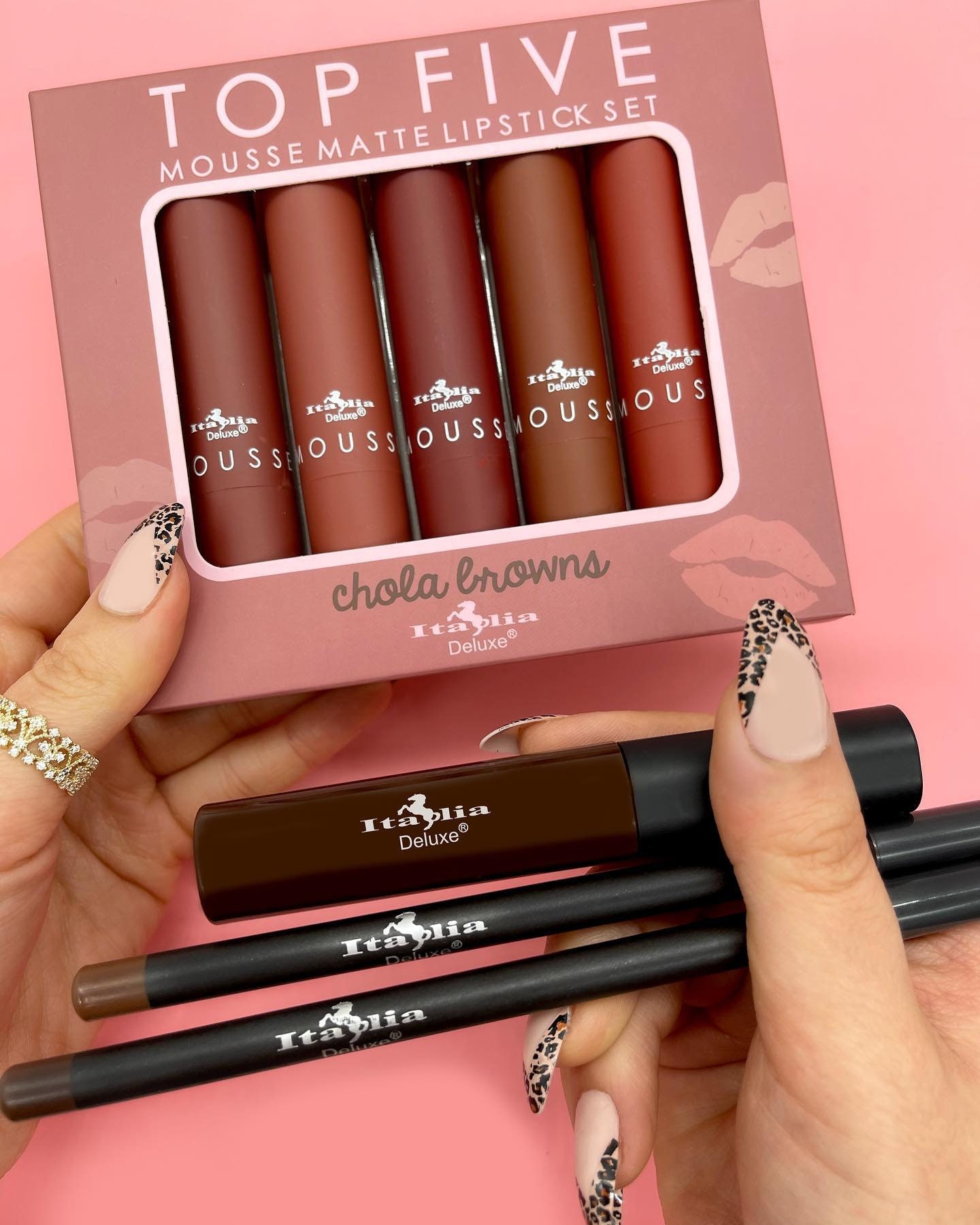 Italia Deluxe TOP FIVE Mousse Matte Lipstick 5 Pc Set Send Etsy