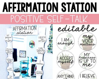 Botanical Affirmation Station EDITABLE | Positive Affirmations Classroom Decor