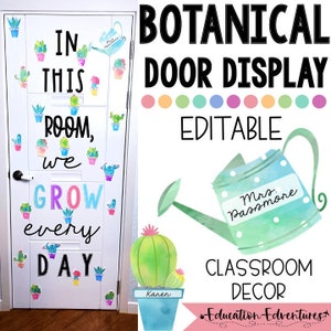 Cactus Classroom Door Display or Bulletin Board EDITABLE Classroom Decor