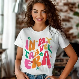 In My Travel Era Tshirt, World Traveler Tshirt, Vacation Shirt, Gift for Travelers, Wanderlust Outfit, Concert Tee, Summer Festival Apparel