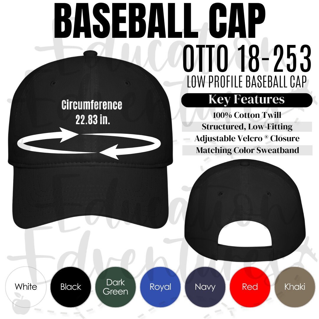 Low Profile Baseball Cap OTTO 18-253 Size Chart Color Chart  display picture 1