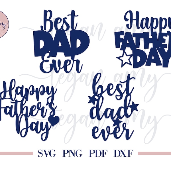 Happy Fathers Day Cake Toppers - Etsy