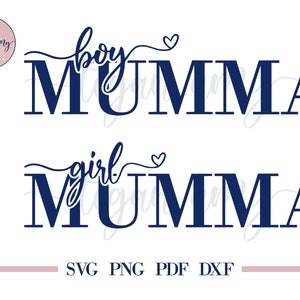 男の子ママ SVG - 女の子ママ SVG - ママカットファイル - 母の日