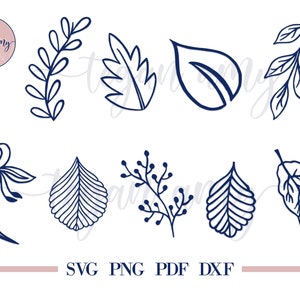 Leaves Cut File Bundle - Leaves SVG - Leaf SVG - Cricut Cut File - Instant Download