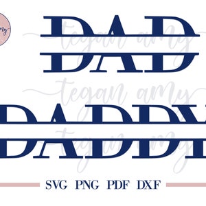Monograma Split papá - Monograma Split Papá - SVG - Archivo cortado - Día del Padre