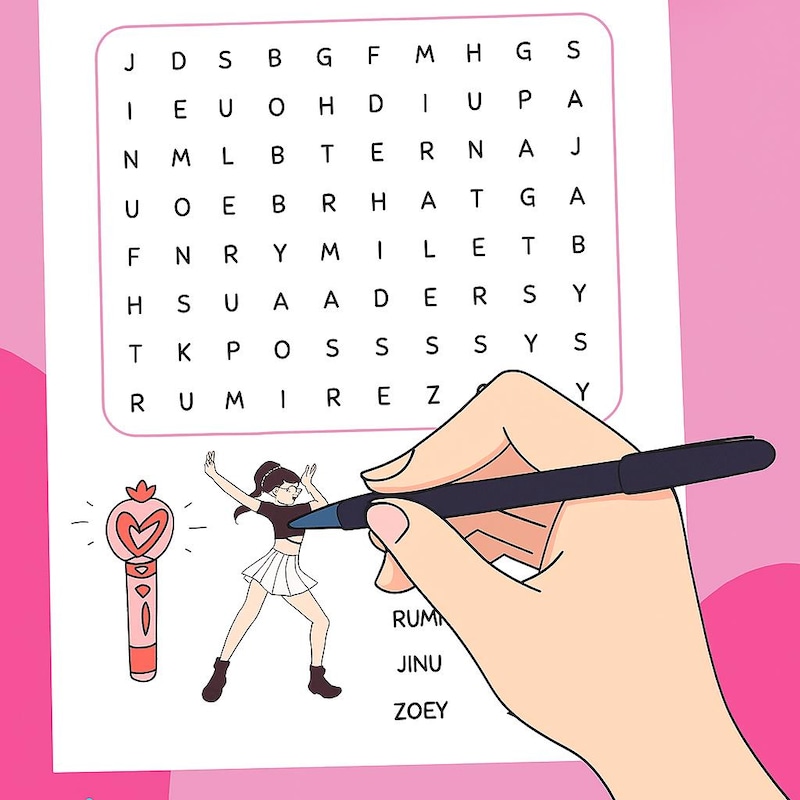 Kpop Demon Hunters Word Search Etsy