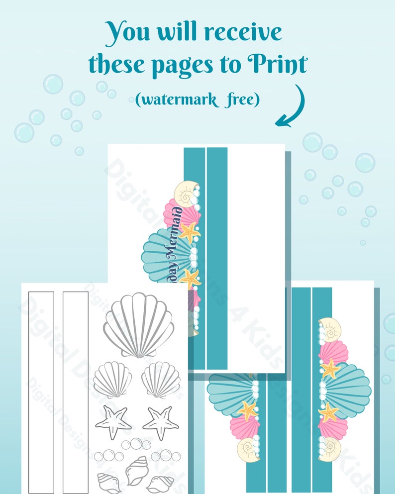 Mermaid Crowns, DIY and Printable Mermaid Birthday Crowns, Mermaid ...