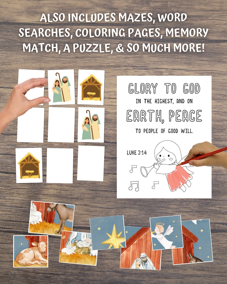 Christian Advent Calendar Activities for Kids With Paper Chain Etsy