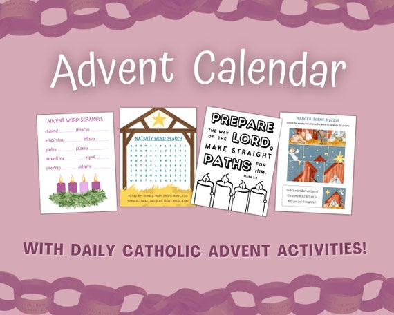 Catholic Advent Daily Activities for Kids With Paper Chain Advent Calendar  Christmas Countdown - Etsy