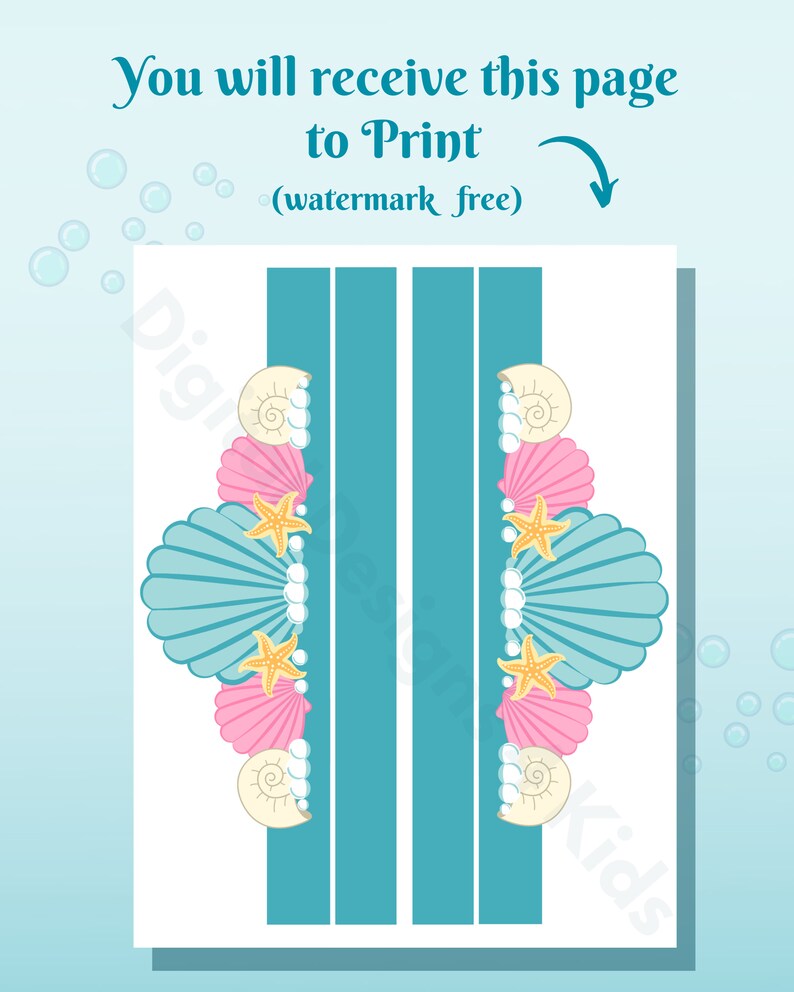 Printable Mermaid Crowns, Mermaid Headpiece Activity, Party Crowns - Etsy