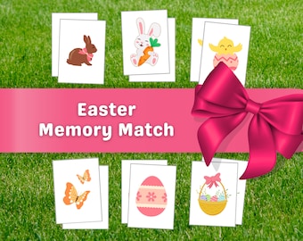 Easter PreK Matching Game for Toddlers Memory Game Preschool Centers Easter Printable Homeschool Classroom Activity Kids Easter Family Games