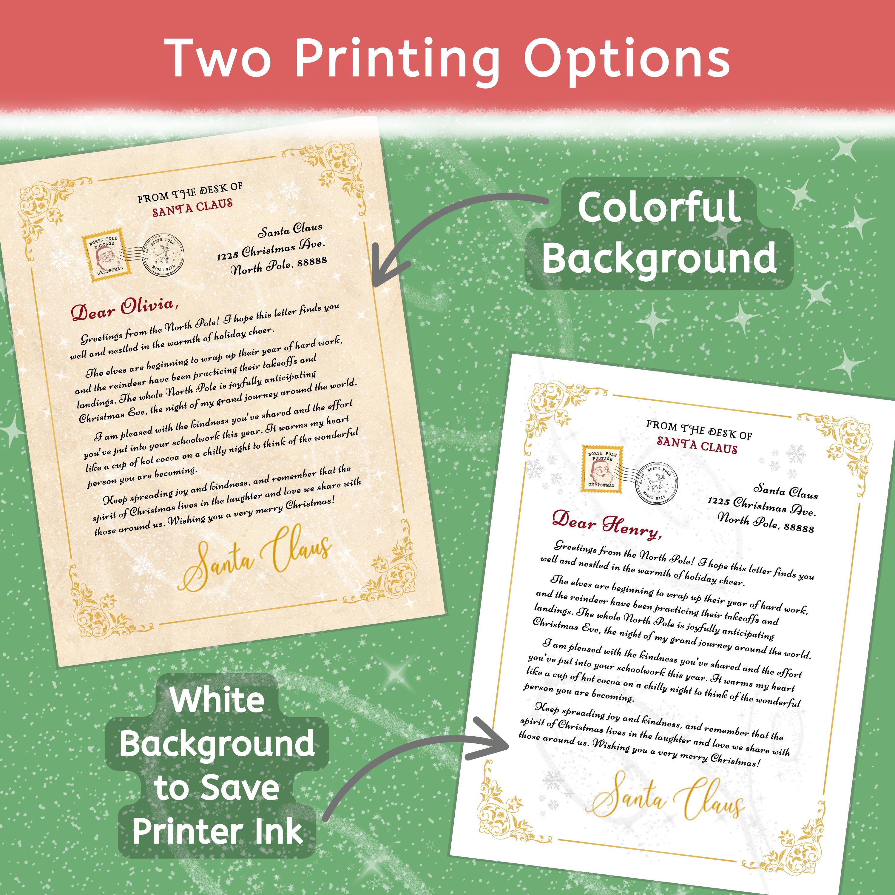Editable Letter From Santa Claus Xmas Eve Box Idea, Printable Christmas ...