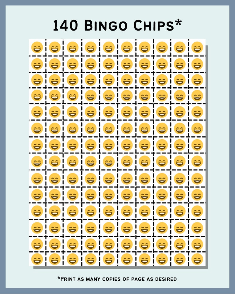 Emoji Bingo / Instant Printable Download / Kids Party Game / Fun for ...