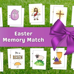 Holy Week Printable Montessori Toddler Memory Matching Game Easter Story Holy Week Preschool Homeschool Curriculum Resurrection Activity
