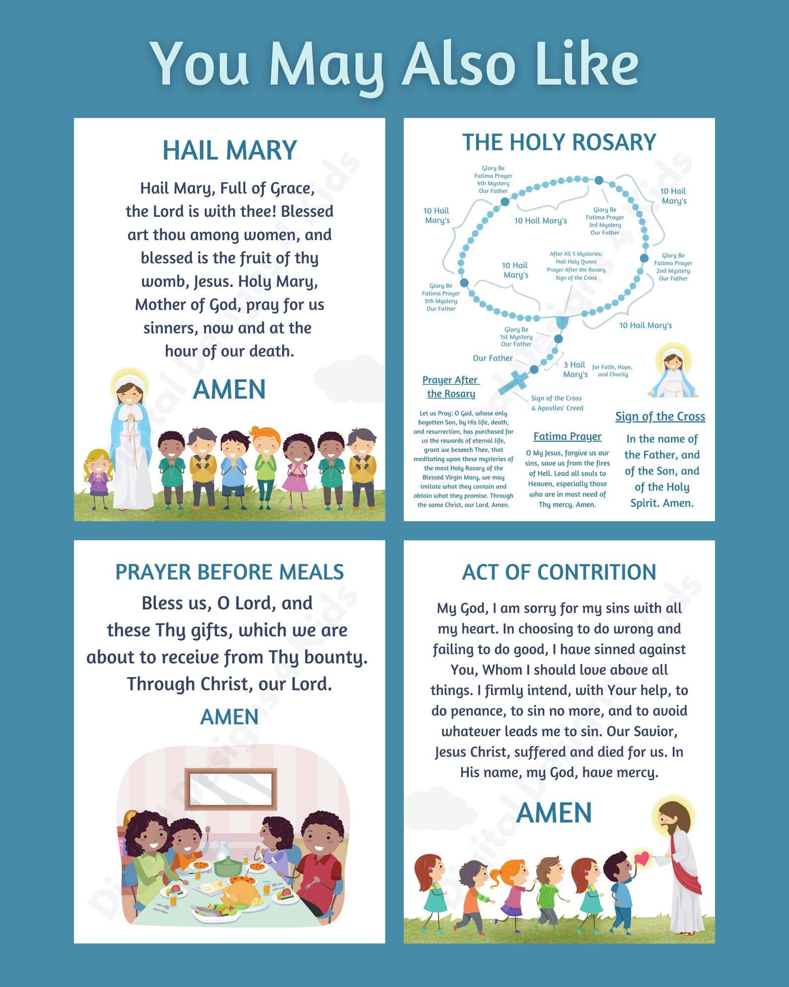 Our Father Prayer Printable for Kids Religious the Lord's - Etsy Australia