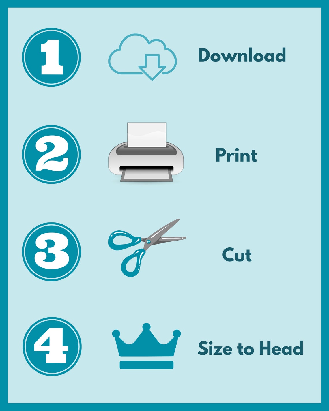 Printable Mermaid Crowns, Mermaid Headpiece Activity, Party Crowns - Etsy