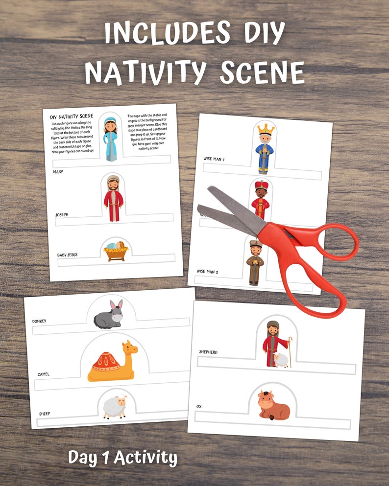 Christian Advent Calendar Activities for Kids With Paper Chain Etsy