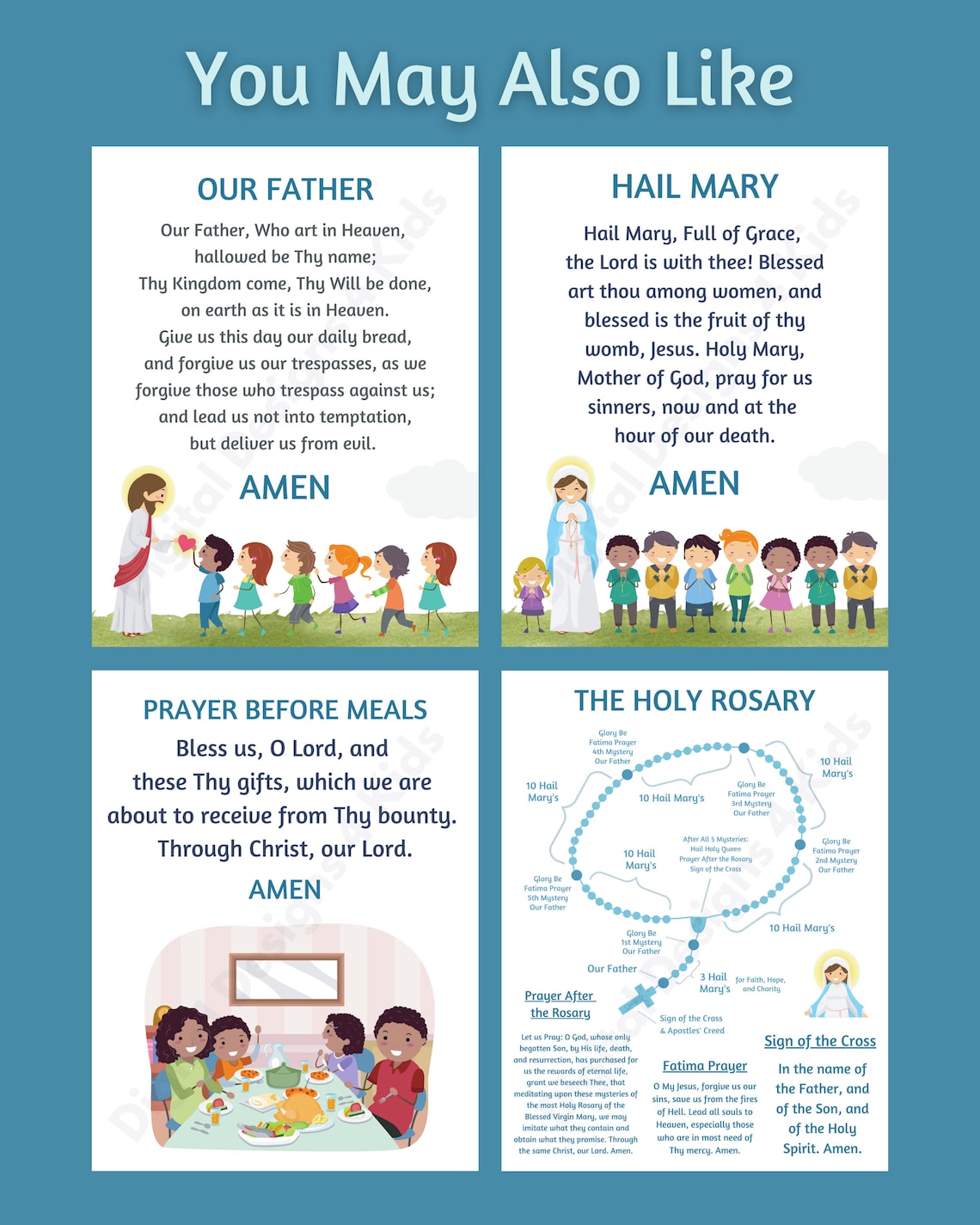 Glory Be to the Father Prayer Print Glory Be Prints Catholic Etsy