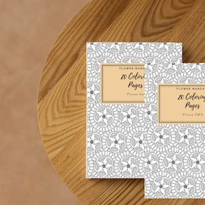 Flower Mandala Coloring Pages  - 40 Pages PDF Download