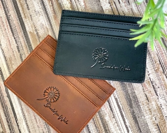 Personalized Leather AirTag Wallet: RFID Anti-theft Card Holder