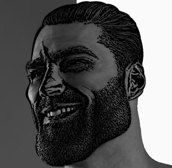 Giga Chad Emote PNG for Twitch or Discord | Etsy Singapore