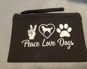 Peace Love Dogs Wristlet