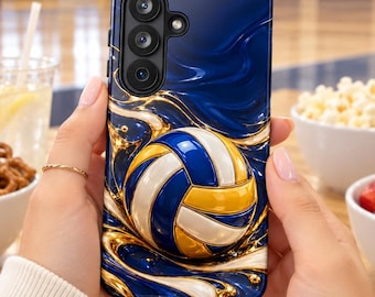 Volleyball Phone Case for iPhone 17 & 18, Sporty Aesthetic, Stocking Stuffer, Secret Santa Gift, Samsung Galaxy