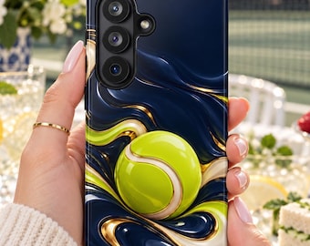 Tennis Phone Case for iPhone 17 & 18, Preppy Tenniscore Aesthetic, Stocking Stuffer, Secret Santa Gift, Samsung Galaxy