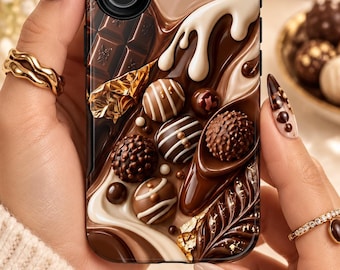 Chocolate Lover iPhone 18 17 Case, Luxury Foodie, Christmas Stocking Stuffer Gift for Her Protective Cover Samsung Galaxy