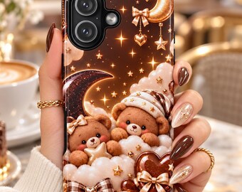 Coquette Phone Case for iPhone 17 & 18, Cute Brown Fall Aesthetic, Stocking Stuffer, Samsung Galaxy