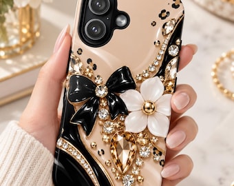 Luxury iPhone 17 Case, Chic Statement Cover, Glam Fashion Accessory, Elegant Gift for Her, Modern Feminine Style iPhone & Samsung