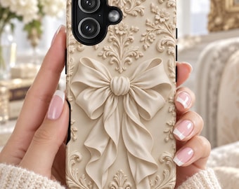 Coquette Phone Case, Vintage Romantic Aesthetic, Neutral Feminine Style, Stocking Stuffer, Samsung Galaxy