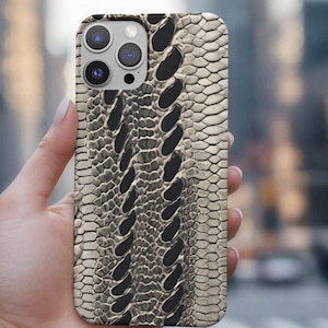 Snakeskin Phone Case, Animal Print Cover, Faux Python Chic Style, Trendy Gift for Her, Custom Stylish Phone Case, Fantasy Dragon Case