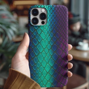Snakeskin Phone Case, Animal Print Cover, Faux Python Chic Style, Trendy Gift for Her, Custom Stylish Phone Case, Fantasy Dragon Case