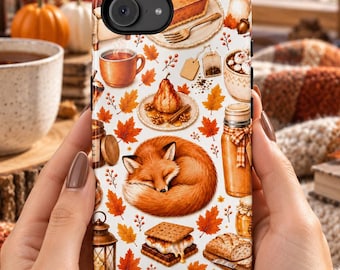 Cozy Autumn iPhone Case | Fox Lover Gift | Cottagecore Phone Cover | Woodland Aesthetic Accessory | Fall Birthday Present iPhone & Samsung