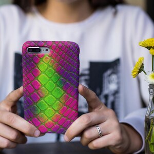Snakeskin Phone Case, Animal Print Cover, Faux Python Chic Style, Trendy Gift for Her, Custom Stylish Phone Case