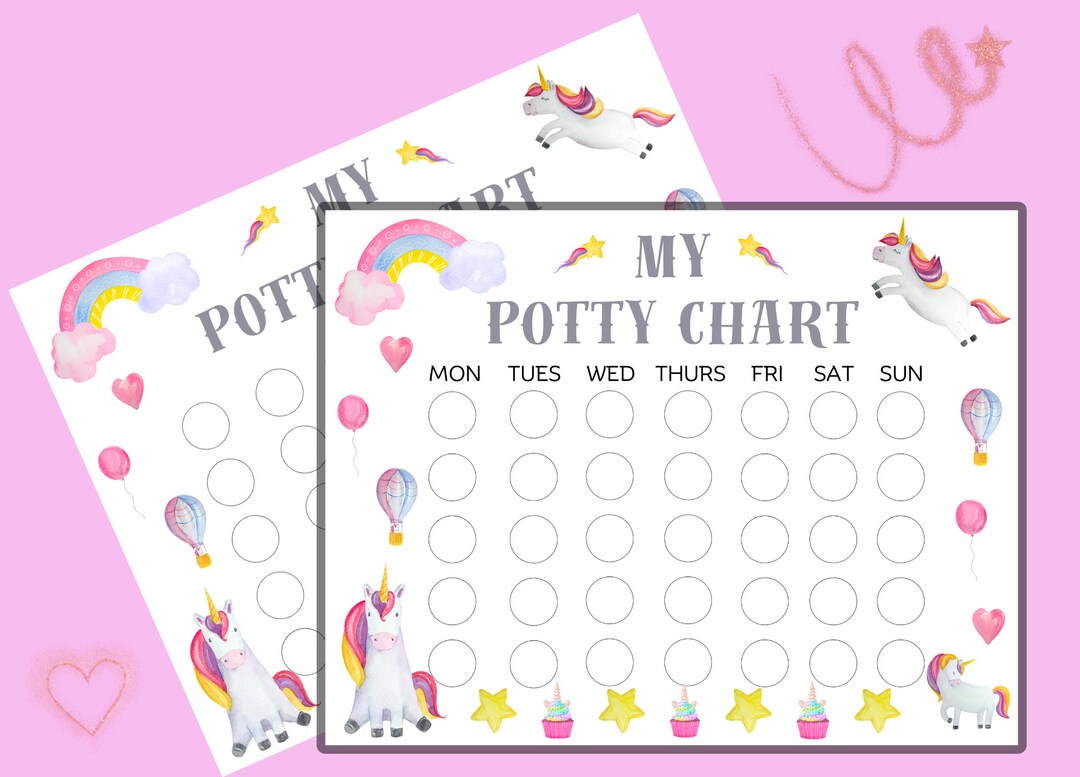 Enchanting Unicorn Potty Training Chart, Printable Reward Tracker for ...